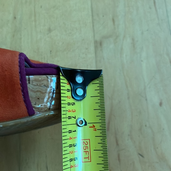 Calvin Klein suede slingback cork purple orange 9 Gracie - Picture 10 of 12